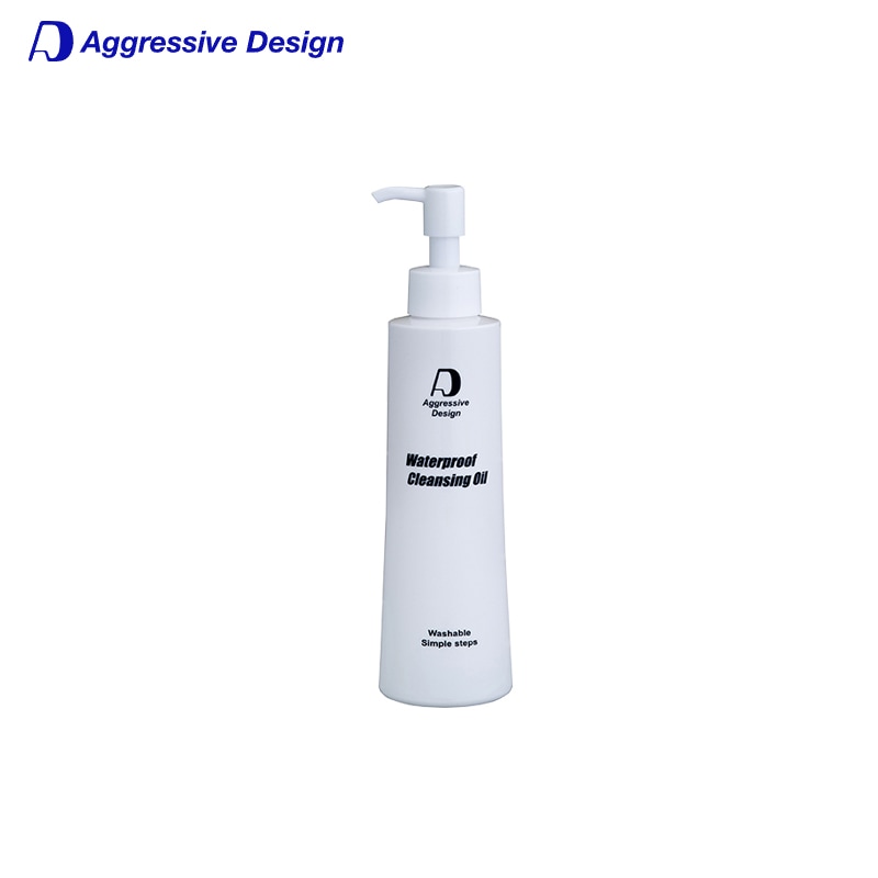 「汗に強く塗り直し不要なスポーツ用日焼け止め《Fighter》 Aggressive Design Waterproof Cleansing Oil ウォータープルーフ クレンジングオイル 200mlアップ画像。夏ライドに絶対必要な汗に強い日焼け止め用クレンジング